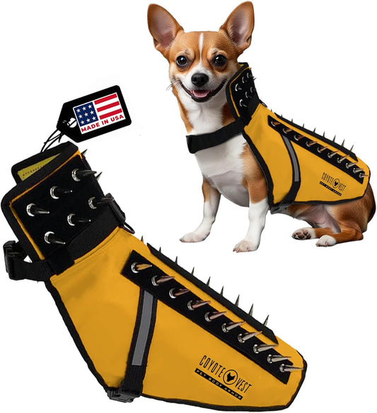 Dog Harness Protection Vest, Reflective Dog Accessories with Spikes to Shield Your Pet from Raptor and Animal Attacks, Snap Buckles for Fast Wearing and Removal